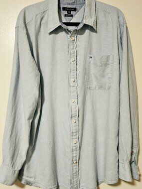 Tommy Hilfiger linen shirt men blue